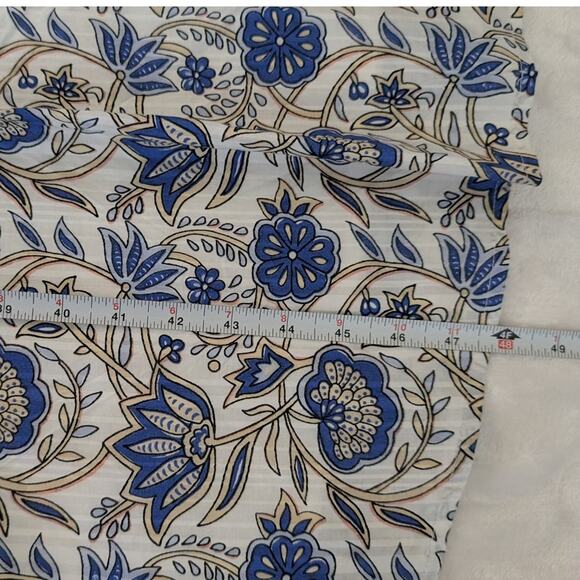 NWT  Caroline Constas Blue Floral Cotton/Modal Sleeveless Midi Dress, size M - Picture 8 of 12